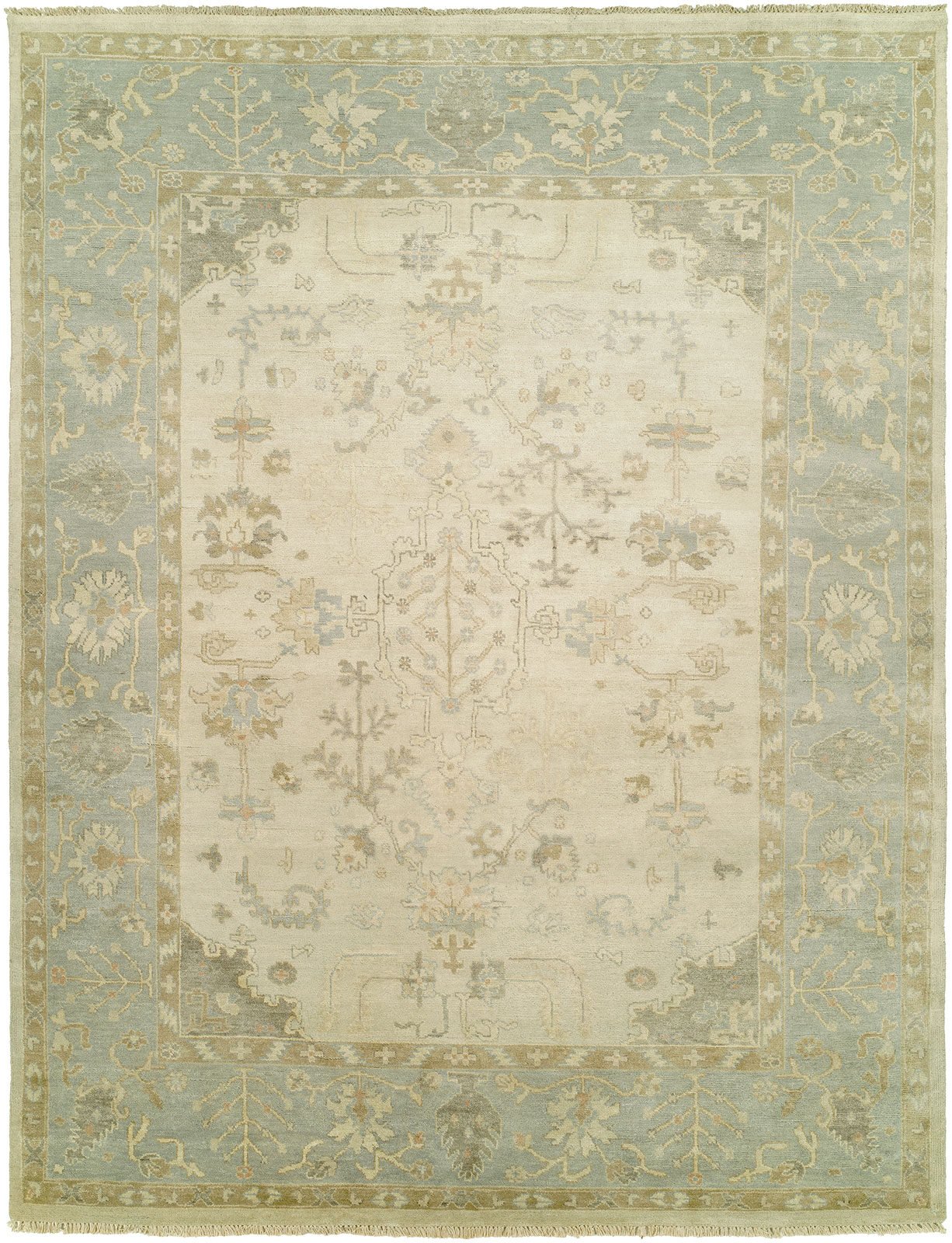 Oushak Ivory / Spa Blue