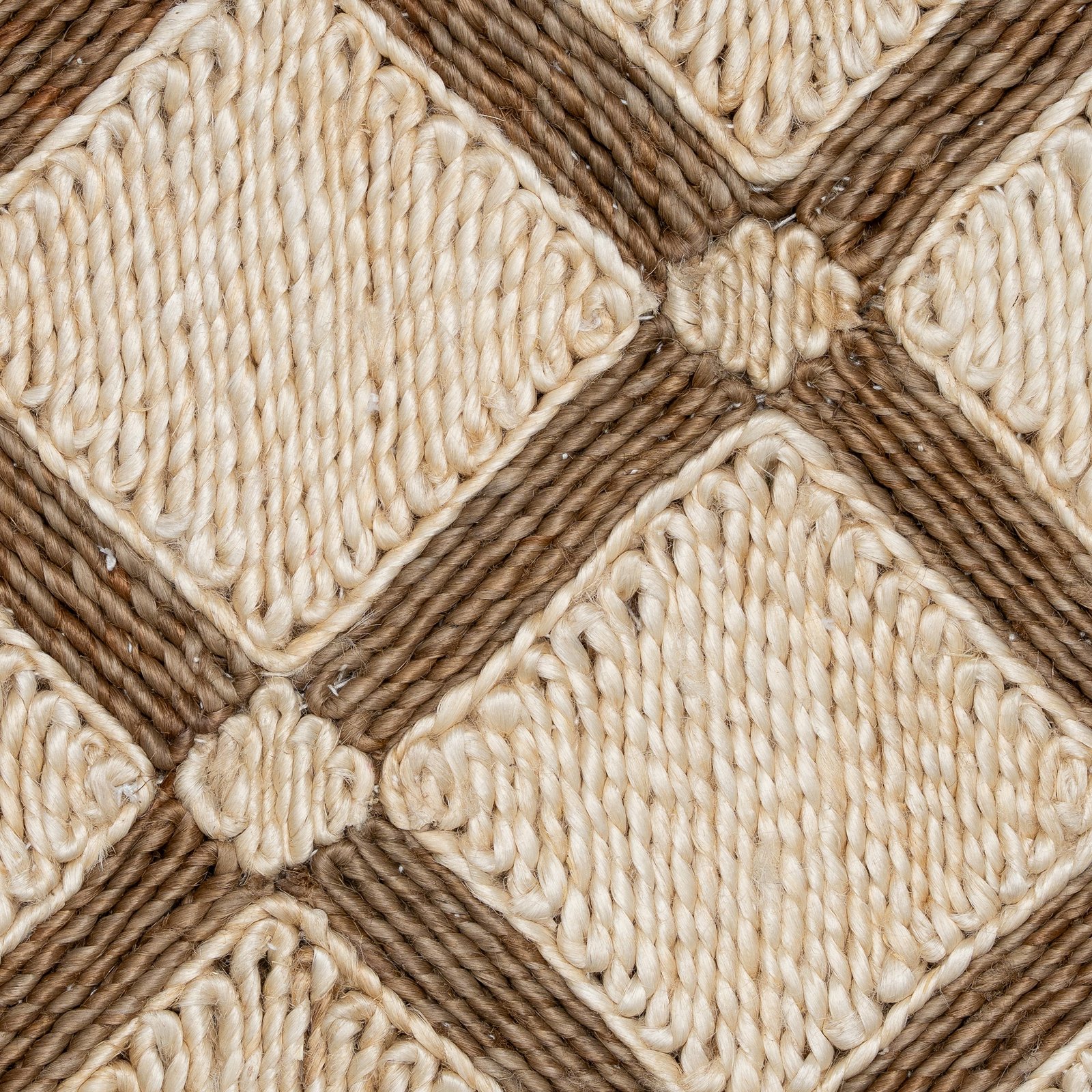 Diamond Grid Ivory Natural