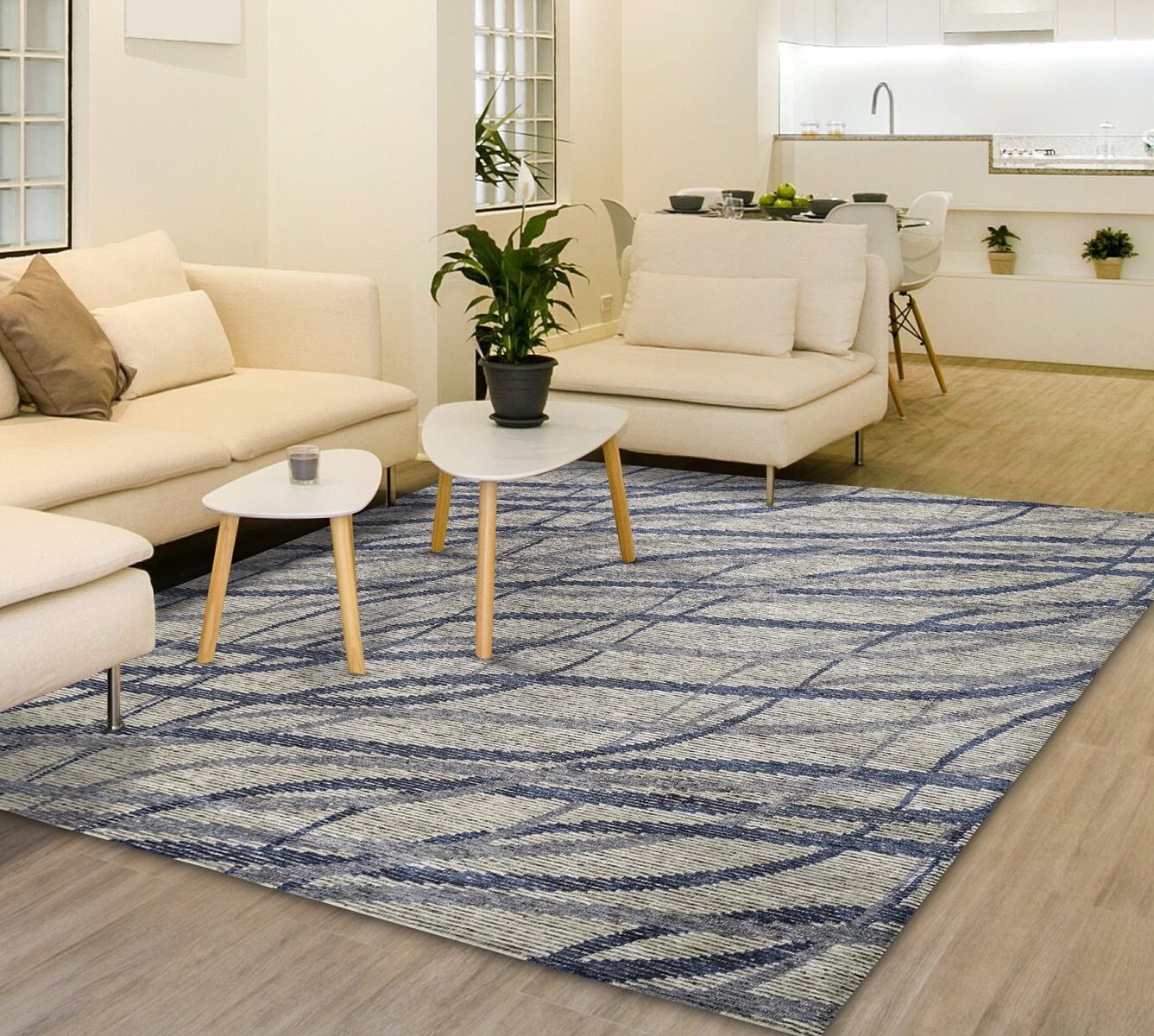 Versa Ivory Indigo Swirl
