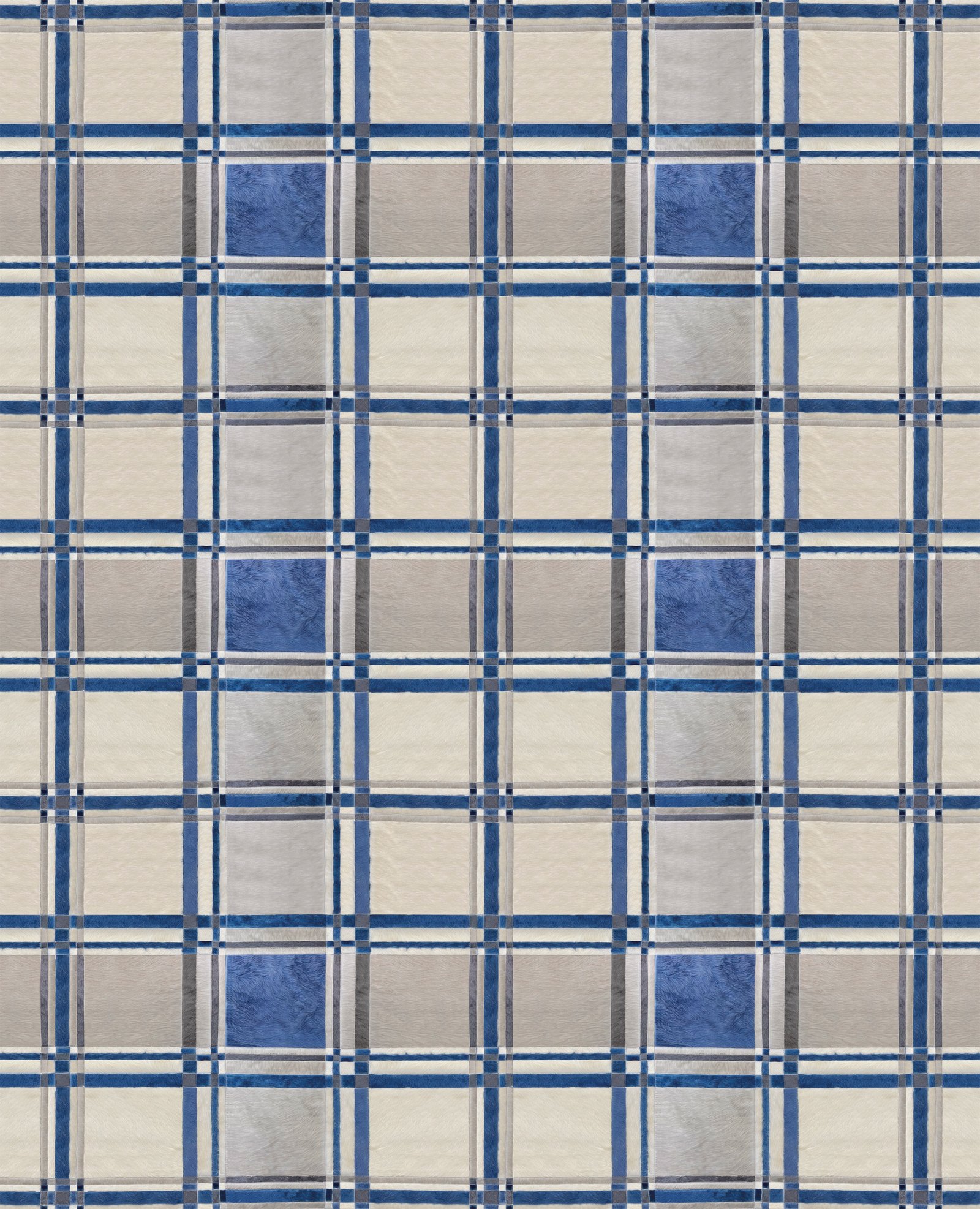 TARTAN ALABASTER, GREY, BLUE