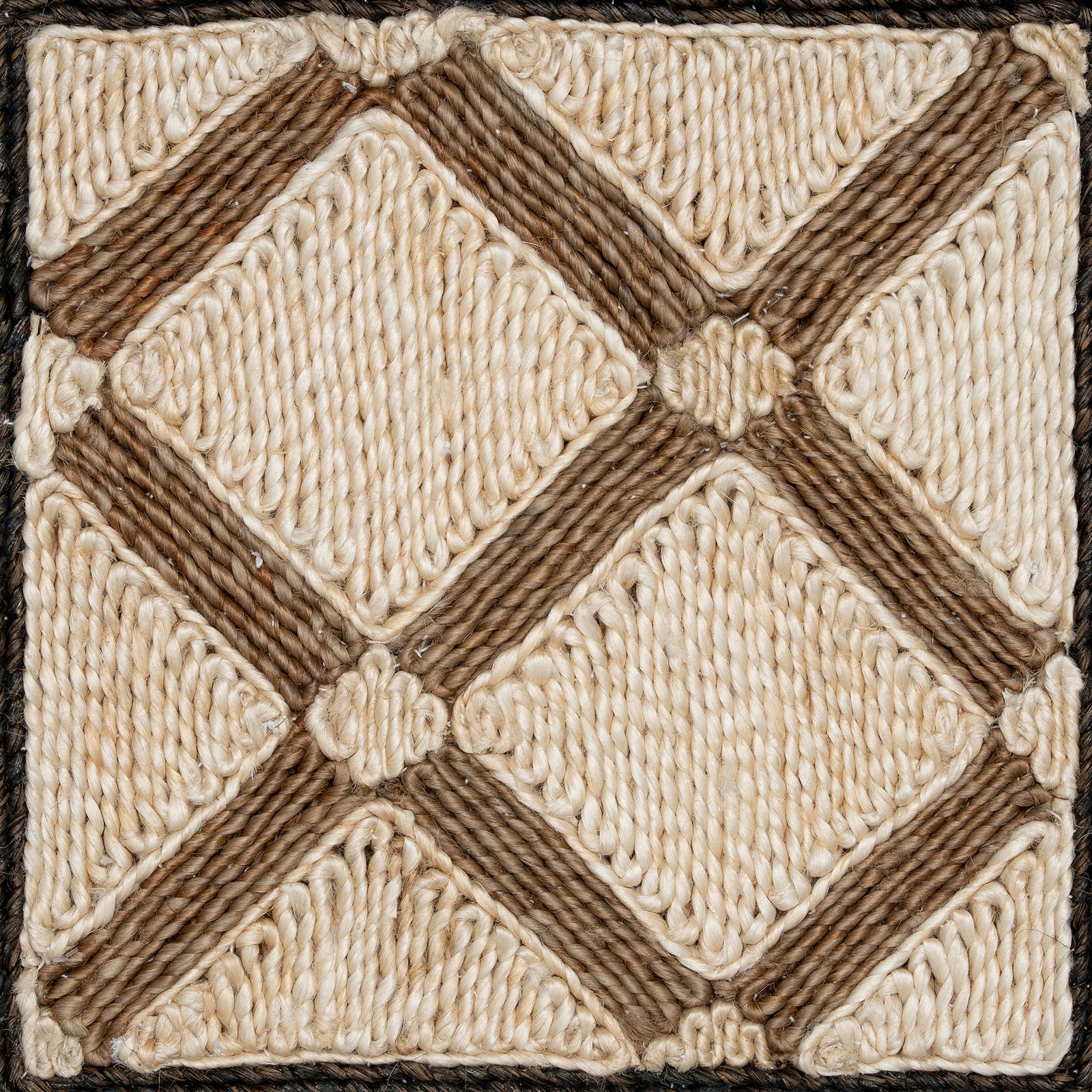 Diamond Grid Ivory Natural