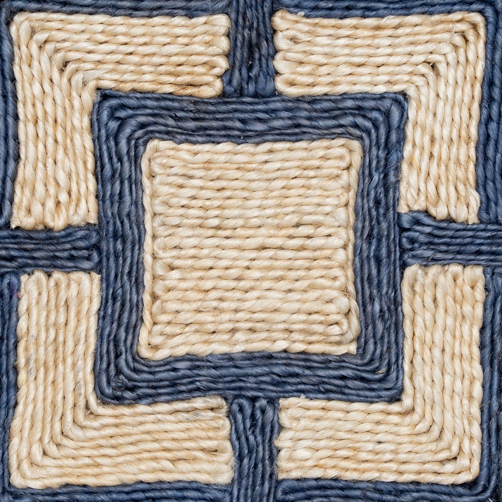 Maze Light Blue - Ivory
